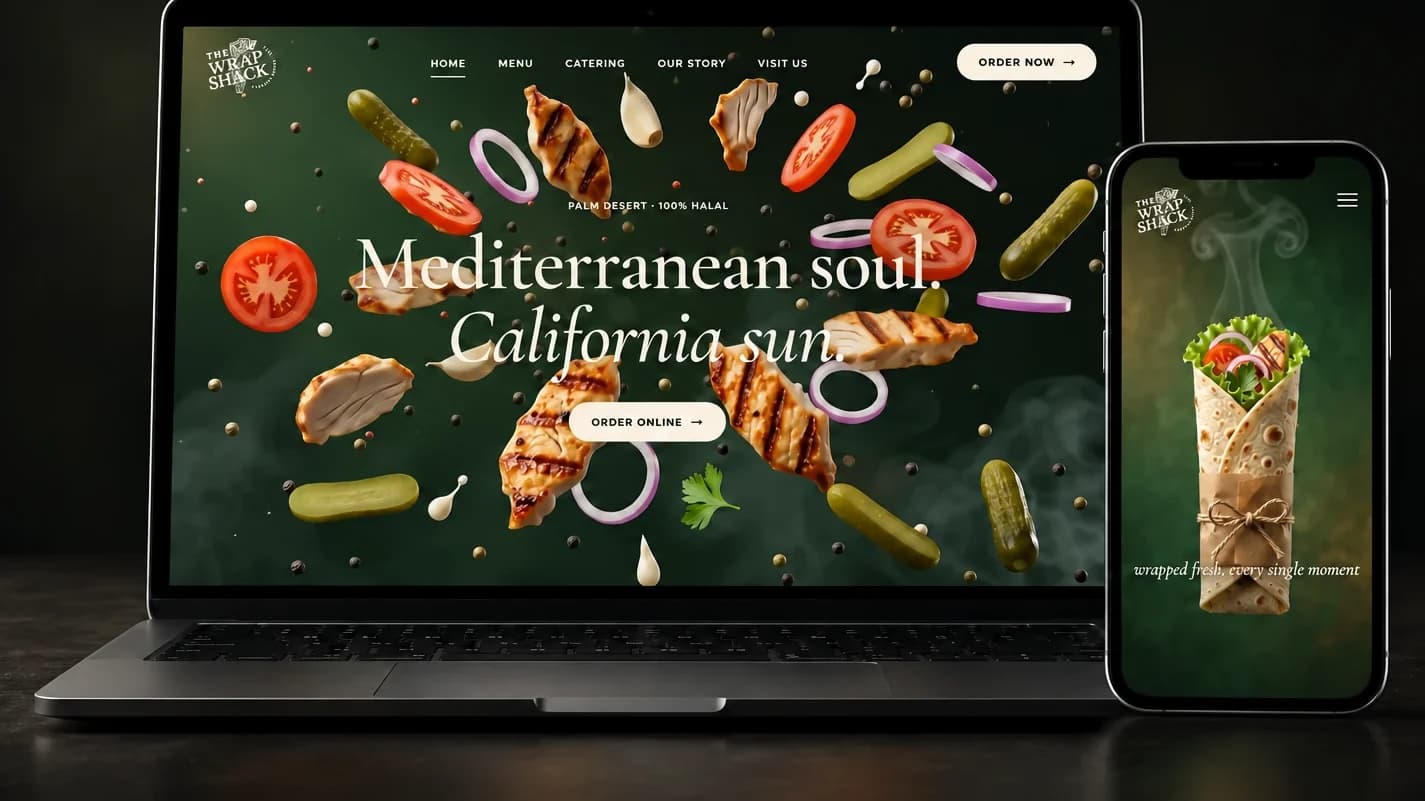 The Wrap Shack — Restaurant Website & CMS